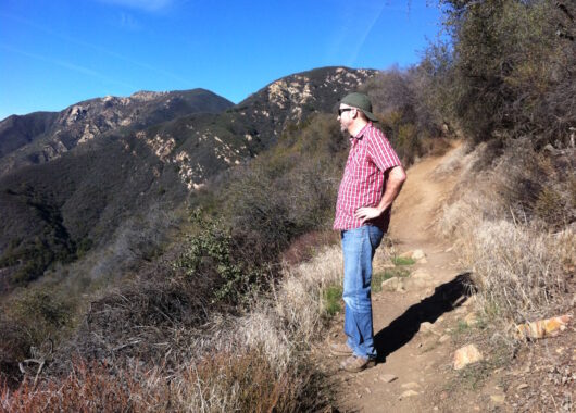 Picture of StoryPlanet writer David P Steel hiking near Santa Barbara